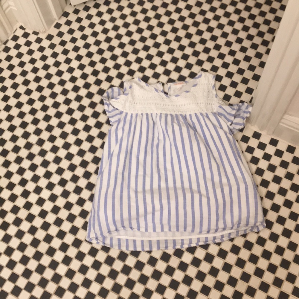 blue and white striped shirt